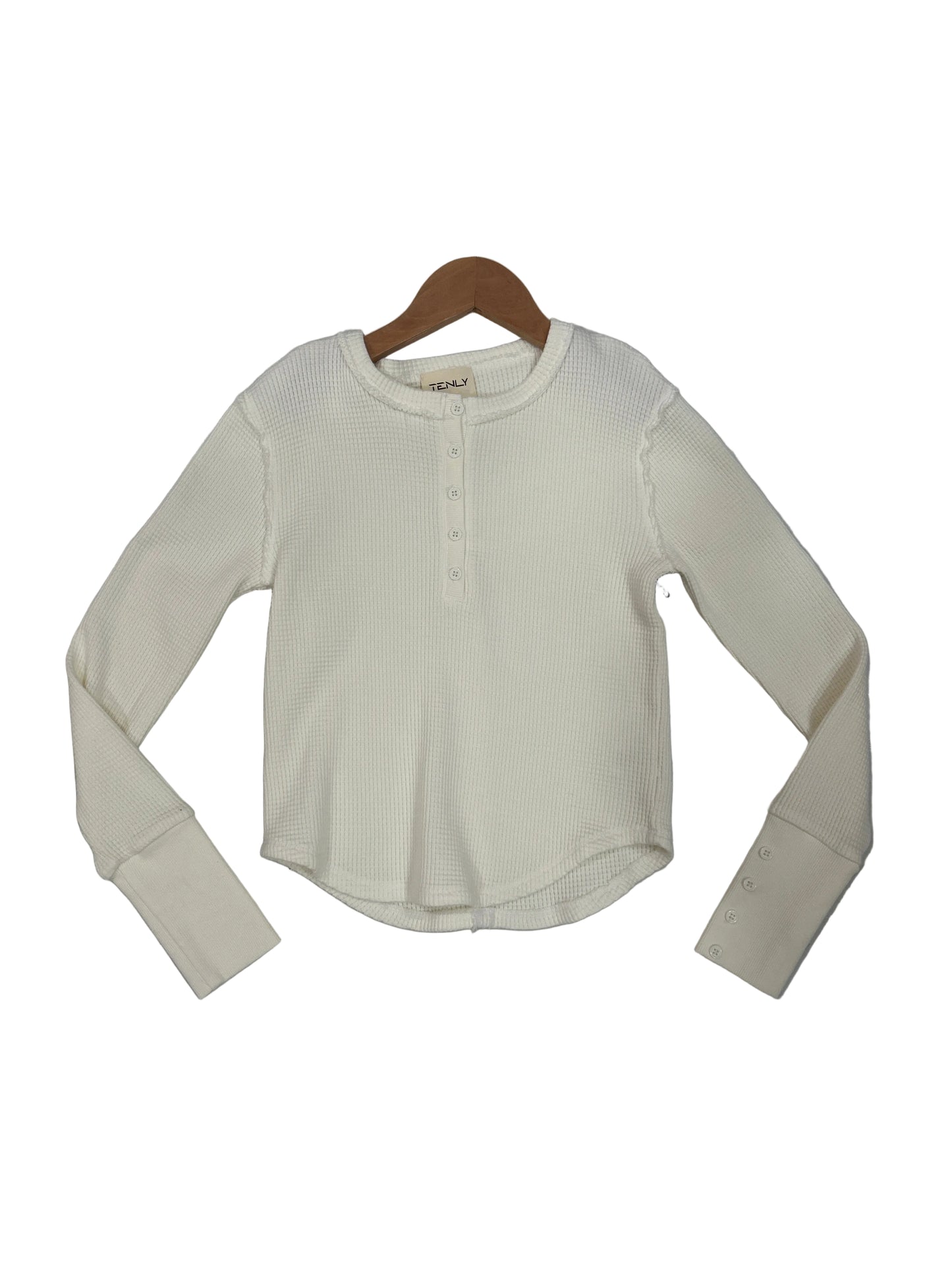 TENLY WAFFLE LONG SLEEVE SCOOP NECK