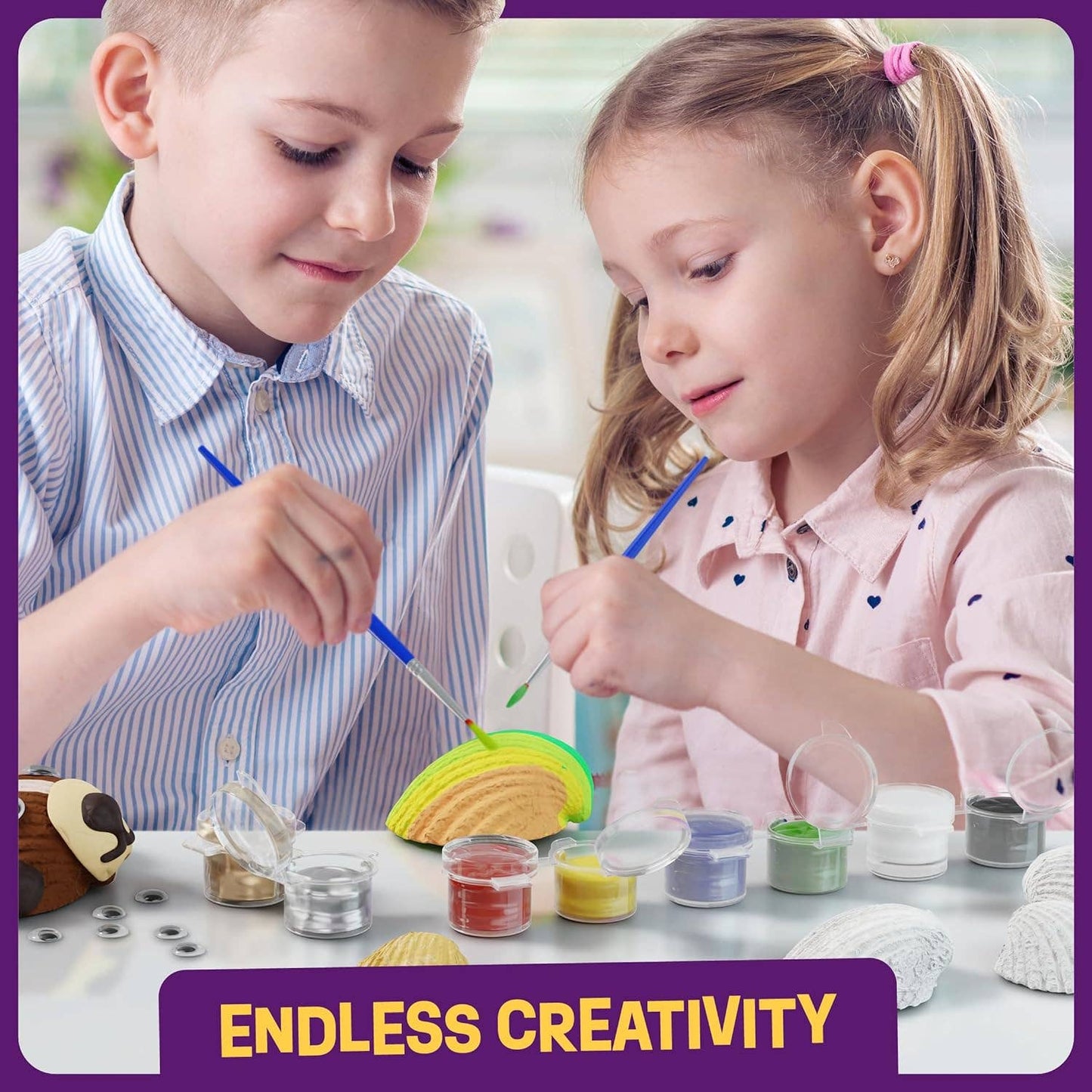 Sea Shell Painting Kit - Arts & Crafts for Boys and Girls