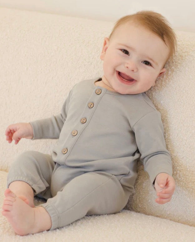 LONG SLEEVE JUMPSUIT || STEEL BLUE BLUE