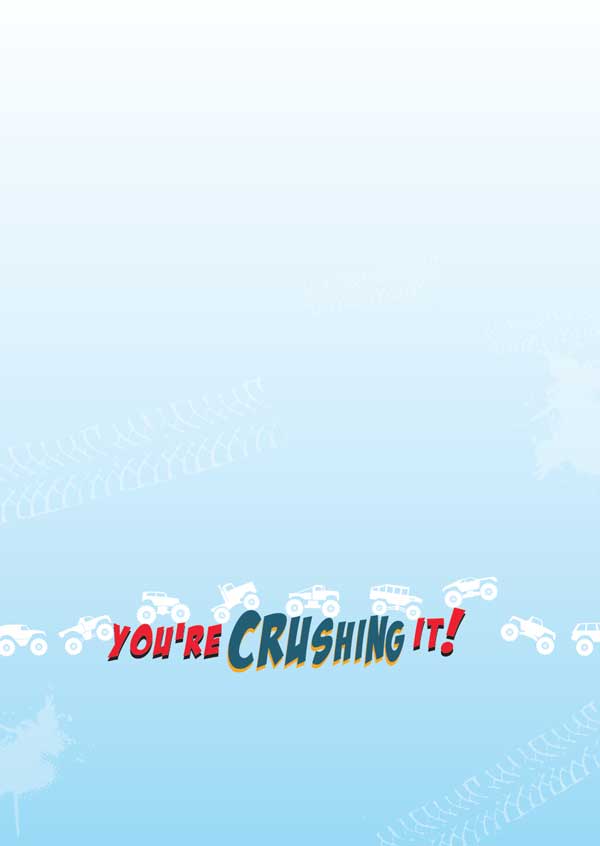 Children's Birthday Card - Monster Truck Birthday Foil
