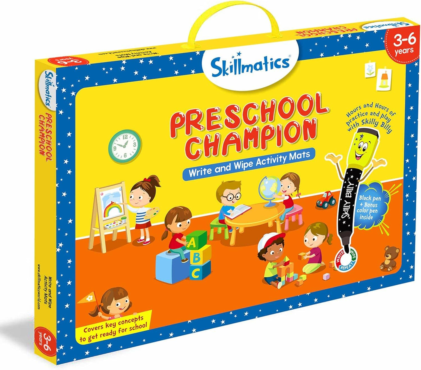 Skillmatics Preschool Champion Wipe and Write Activity Mats