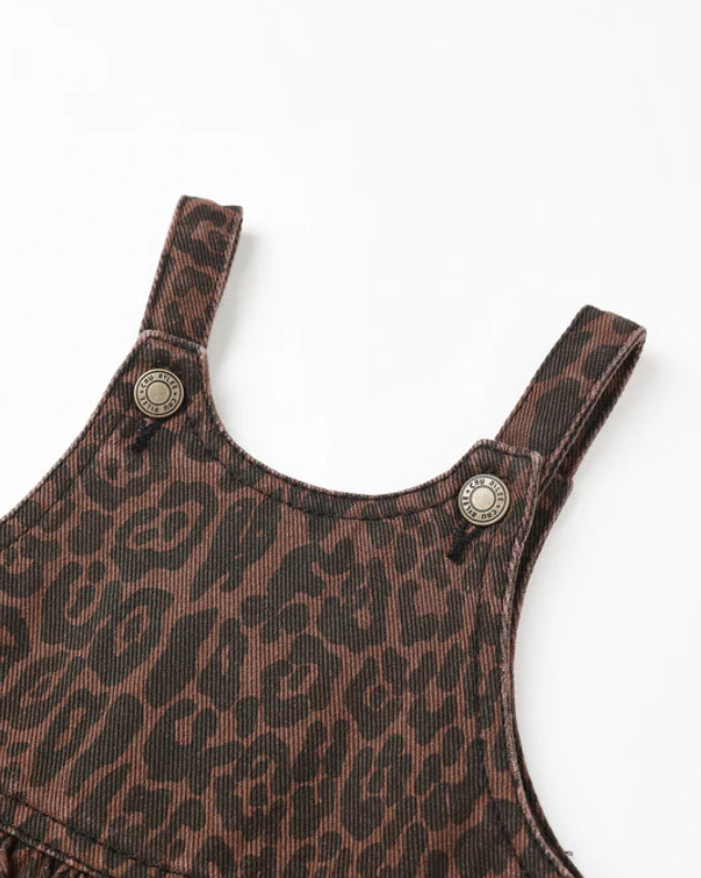 Wide Leg Overall || Leopard