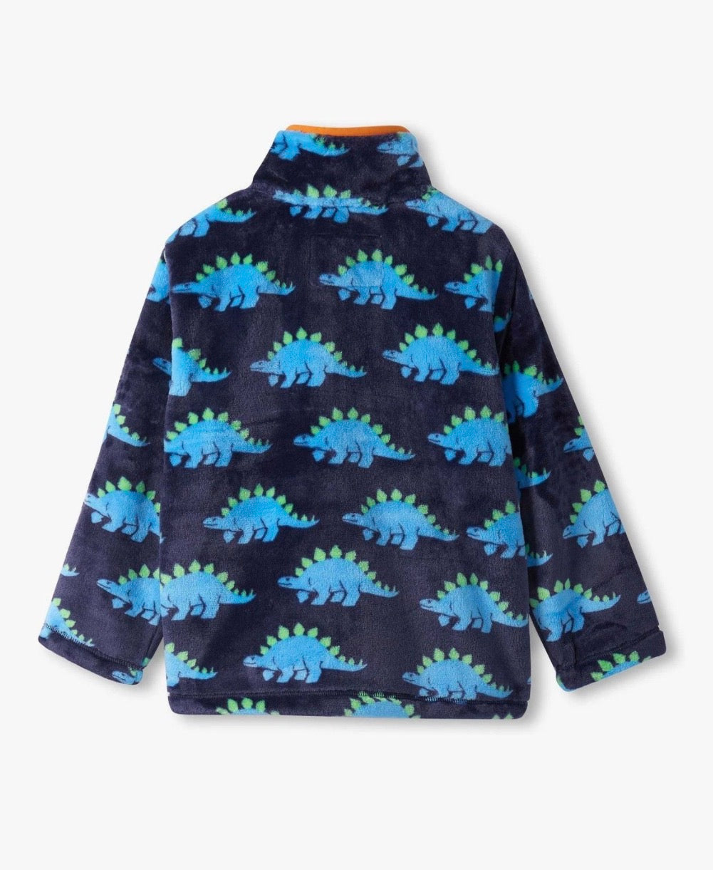 STEGOSAURUS FUZZY FLEECE ZIP UP JACKET