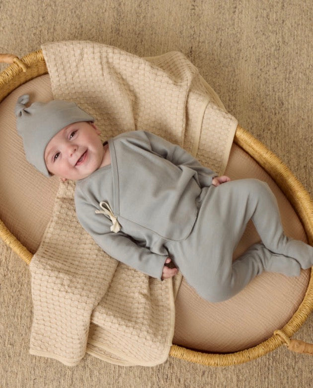 WRAP TOP + FOOTED PANT SET