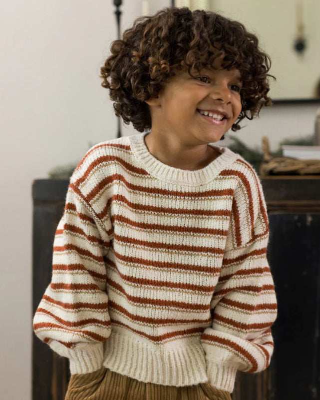 Aspen Sweater || Ruby Stripe
