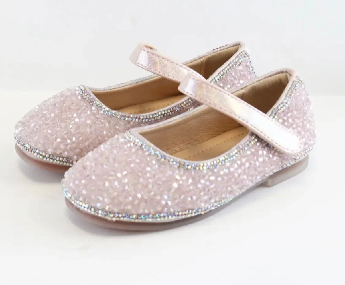 Clear Stone Flat Shoes