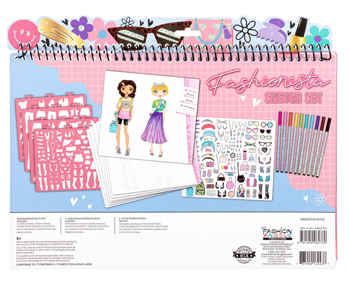 13243 Fashionista Sketch Set w/Markers