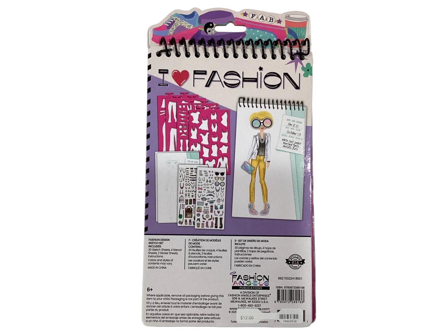 12213 Fashion Design Compact Sketch Portfolio