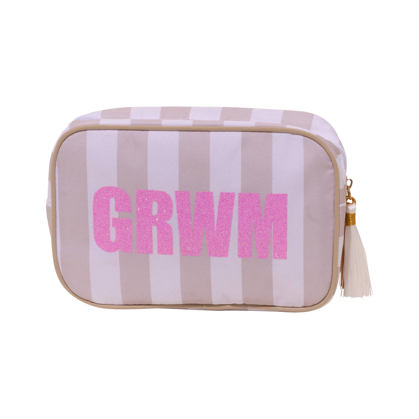 Cabana Striped Pouch w/ GRWM design