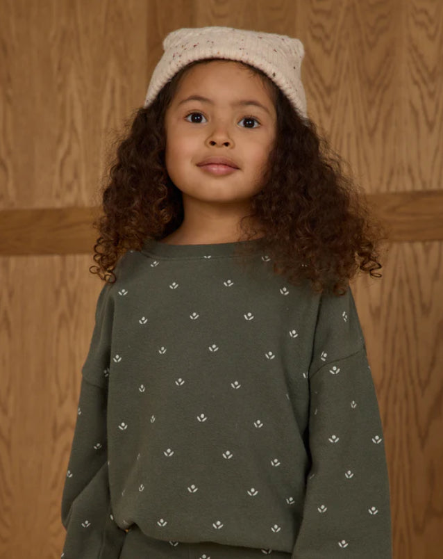 Spongey Knit Set || Evergreen Ditsy