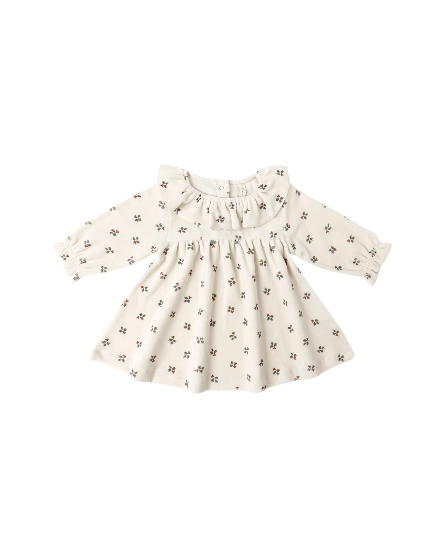 Velour Baby Dress || Holly Berry