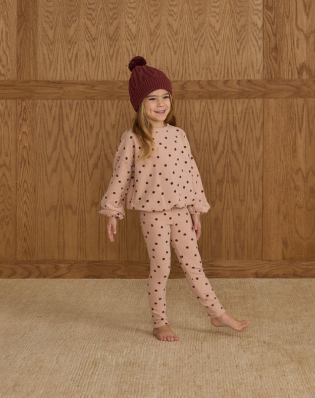 SPONGEY KNIT SET || POLKA DOT BLUSH