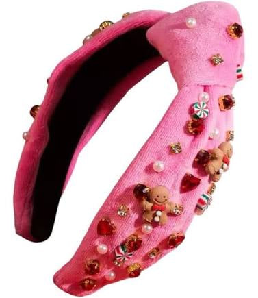Gingerbread and Pearl Decor Headband
