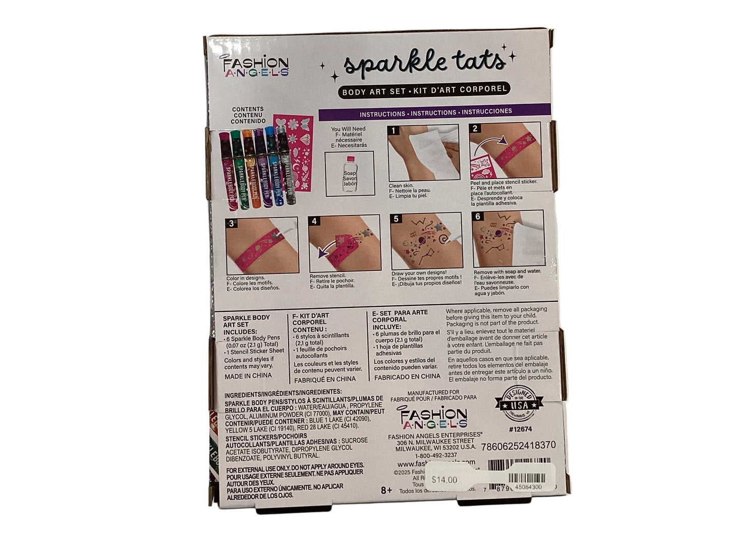 12674 Sparkle Tats Tattoo Artist Kit