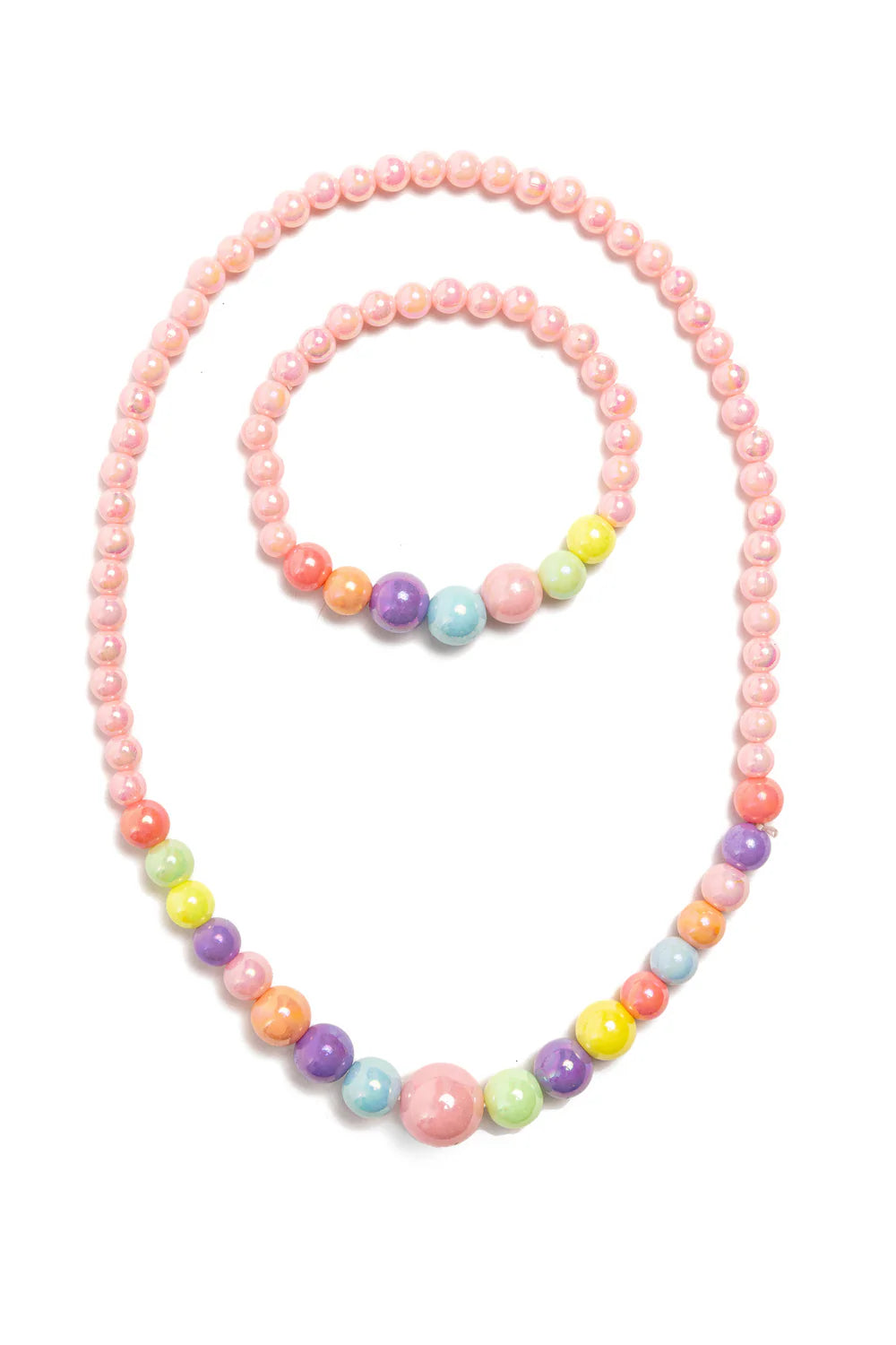 86159 Pearly Pastel Necklace & Bracelet Set, 2pc