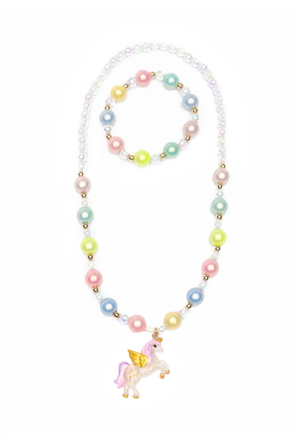 86145 Happy-Go-Unicorn Necklace & Bracelet Set, 2pc