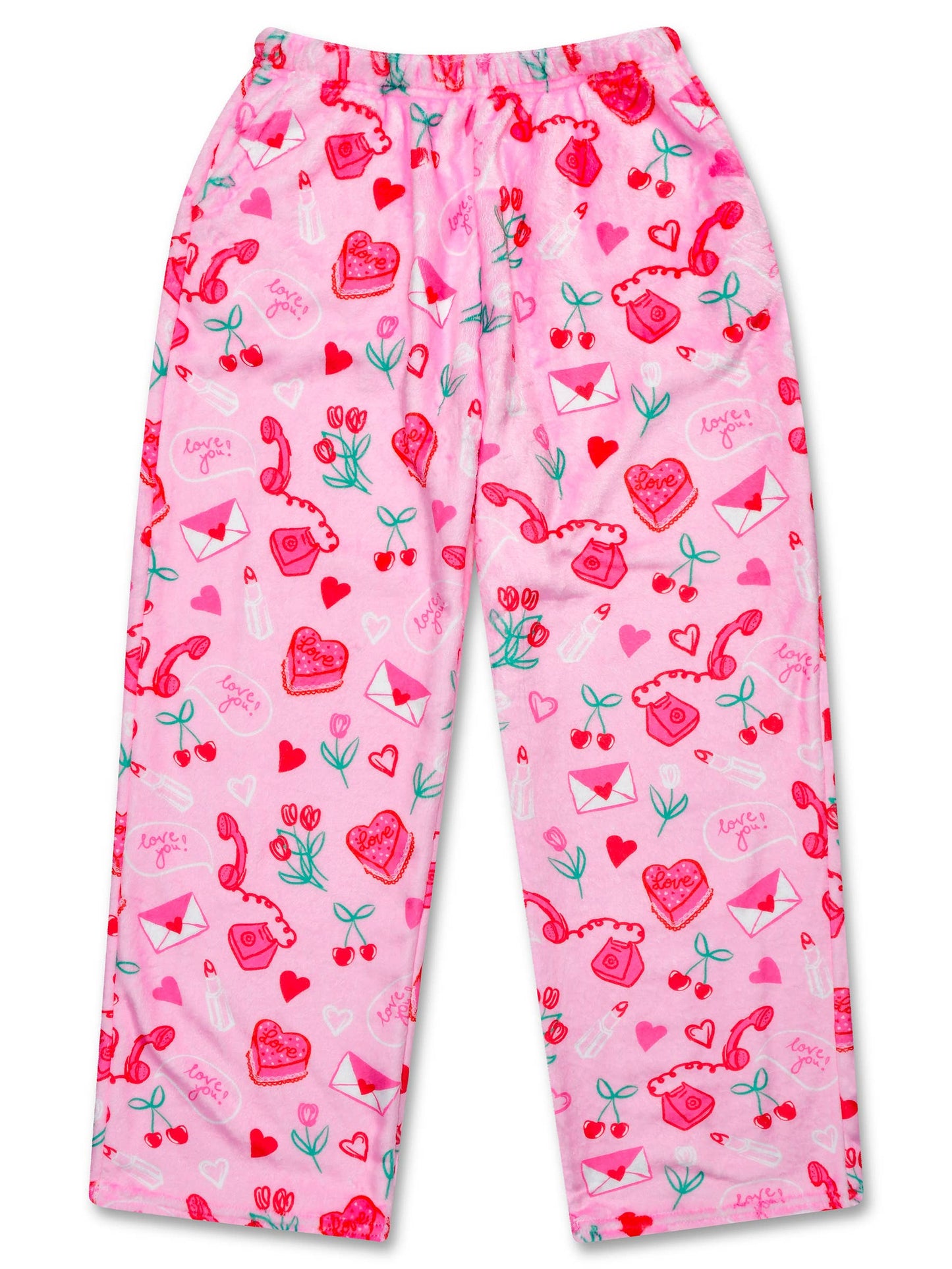 Love Doodles Plush Pants (Medium (10-12))