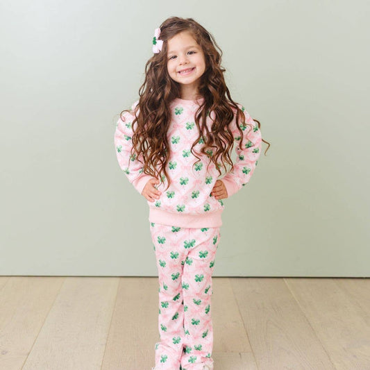 Coquette Clover St. Patrick's Day Flare Legging - Kids