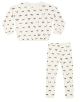 Spongey Knit Set Evergreen Bows-