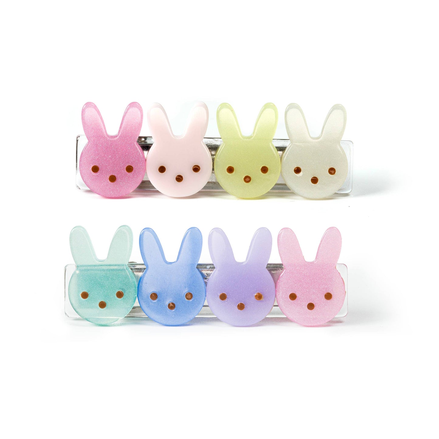 SPR24-Multi Bunnies Satin Hair Clips