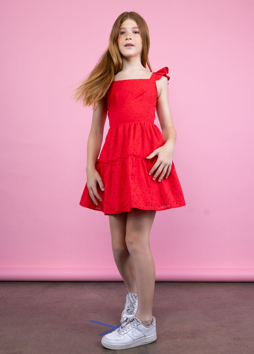 BIANCA OPEN BACK RUFFLE DRESS