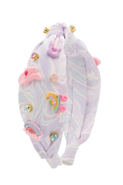 swirl fun charm knot headband