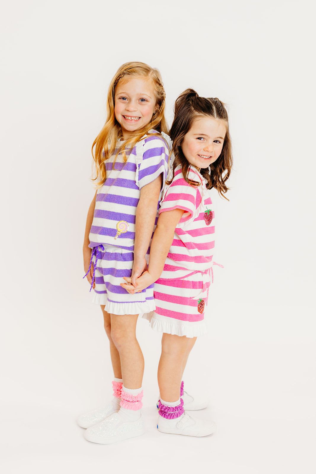 Pink Stripe Terry Cloth Strawberry Set