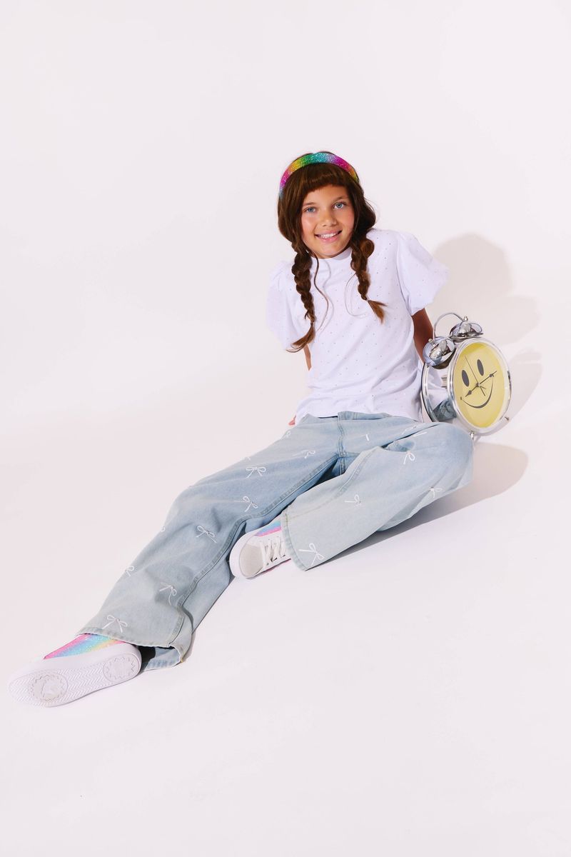 Crystal Bows Jeans