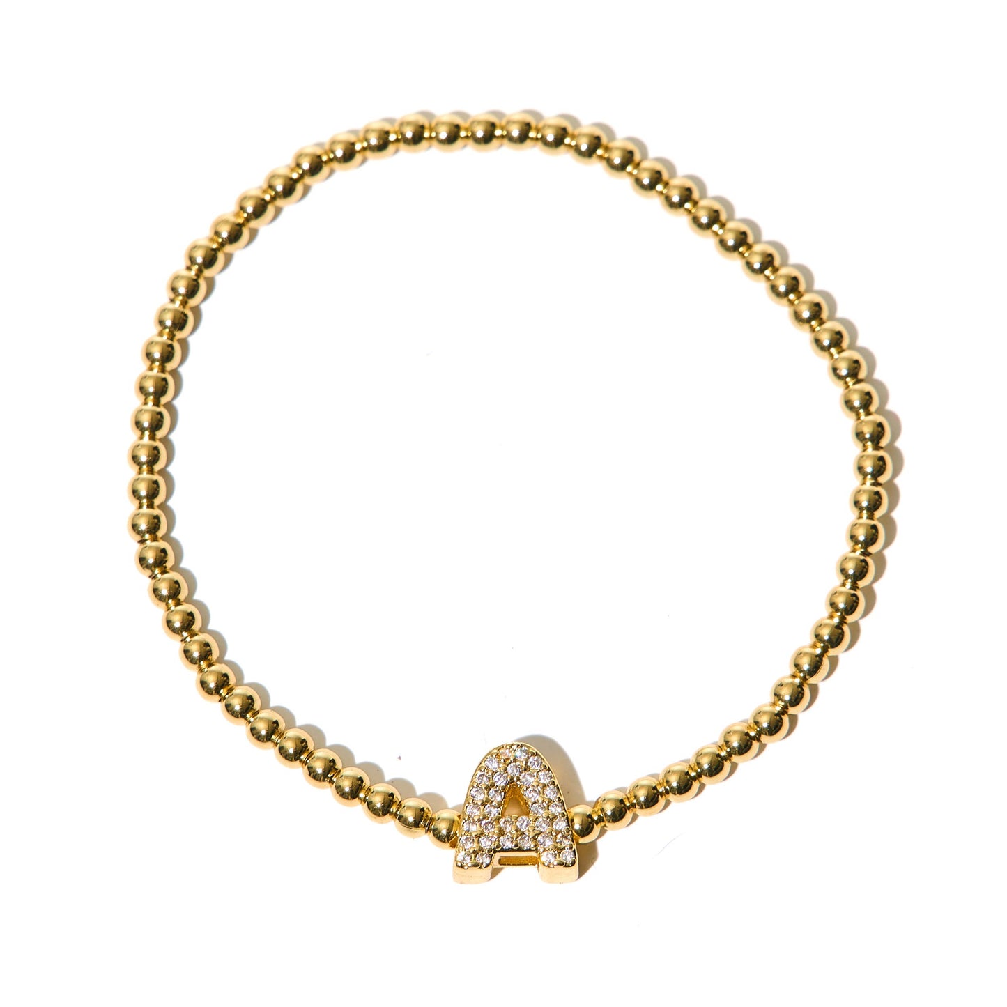 Gold Beaded Initial Bracelets Perfect for Christmas !!
