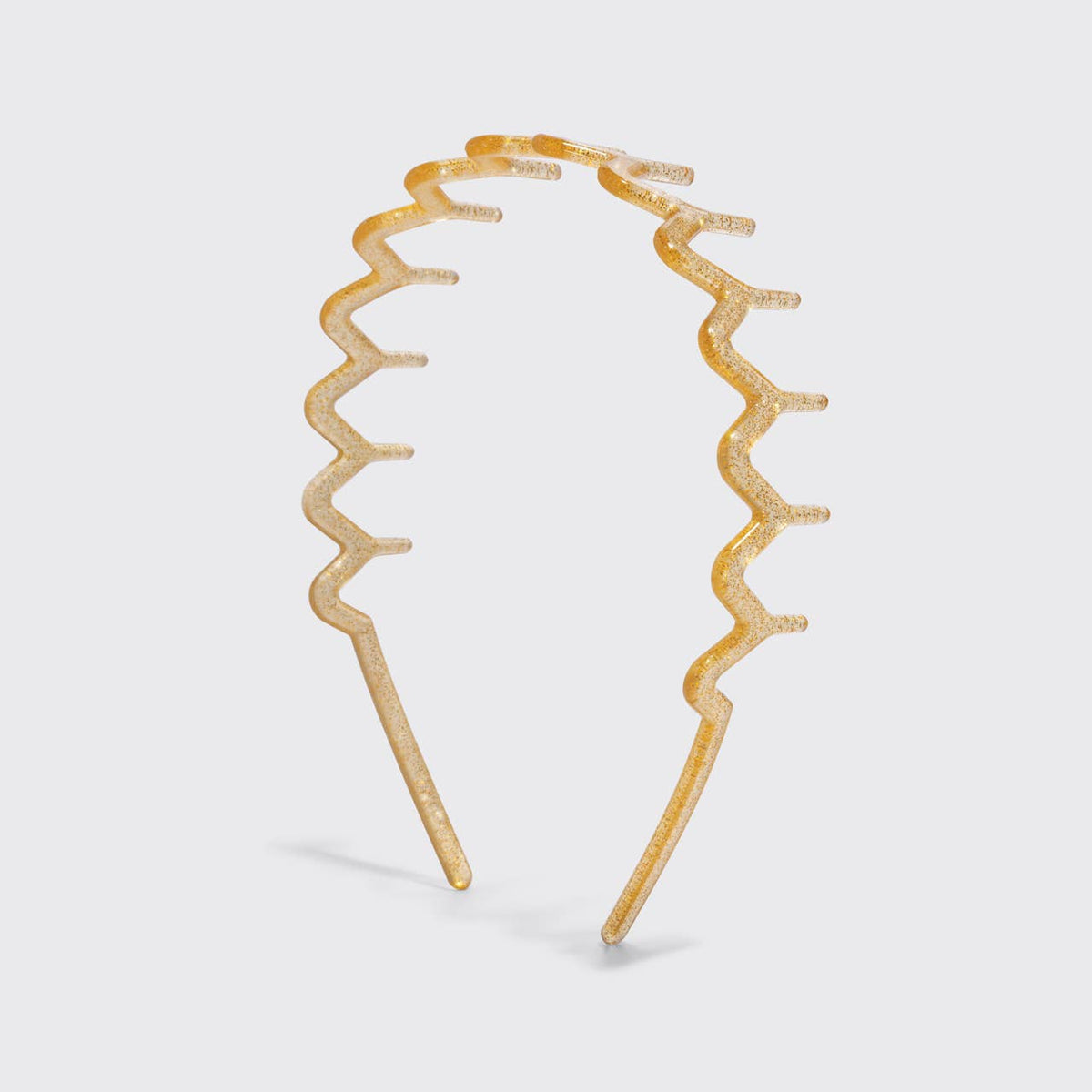 Recycled Plastic Zigzag Headbands 2pc Set - Gold & Red