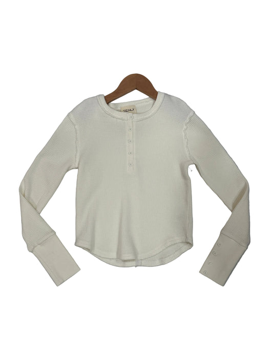 TENLY WAFFLE LONG SLEEVE SCOOP NECK