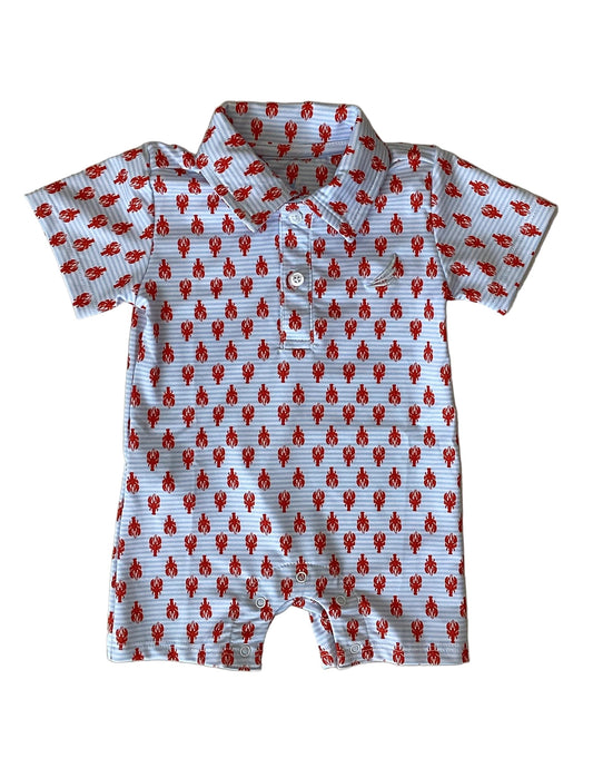 Banks - Performance Lobster Print Polo Romper