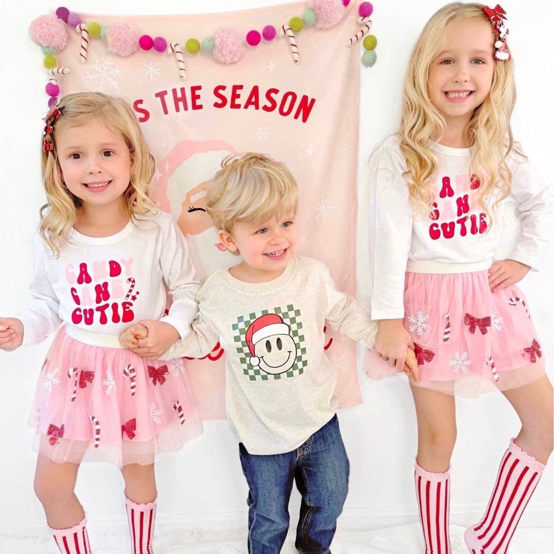 Santa Smiley Christmas Long Sleeve Shirt