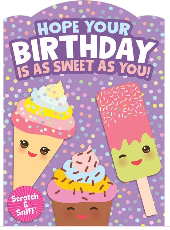 KAWAII ICE CREAM SCRATCH AND SNIFF CARD