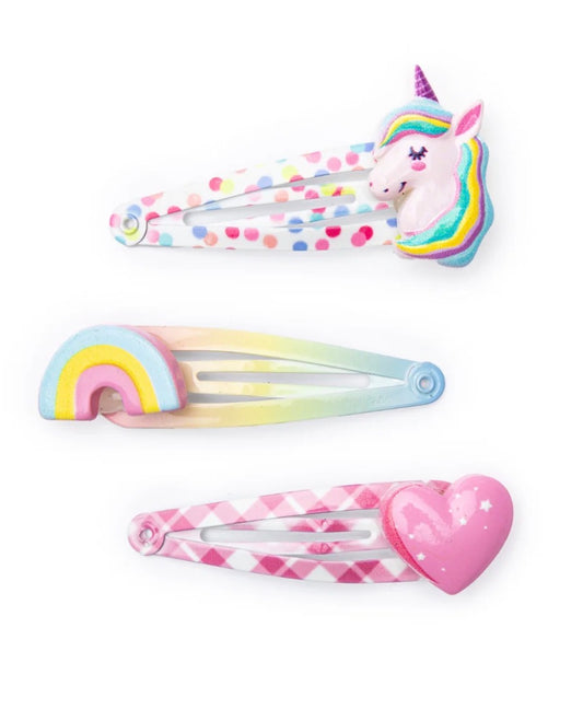 88080 Unicorn Cutie Hair Clips, 3pcs