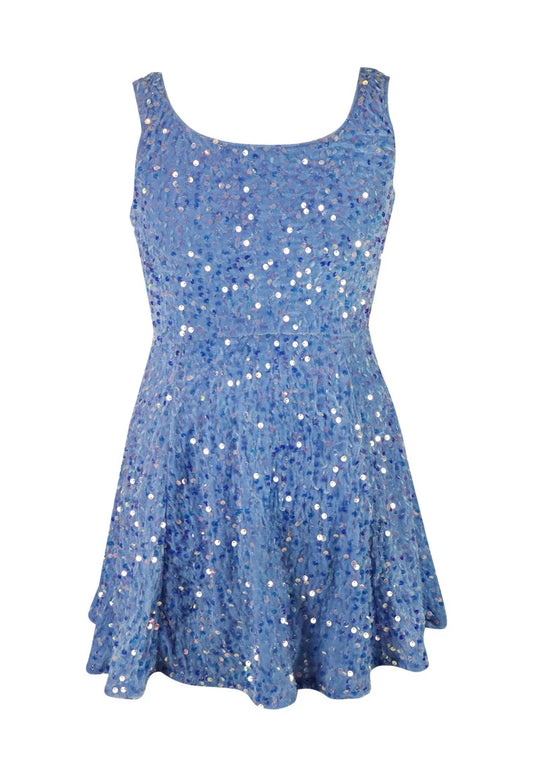 FLOWERS BY ZOE BLUE SEQUIN DRESS