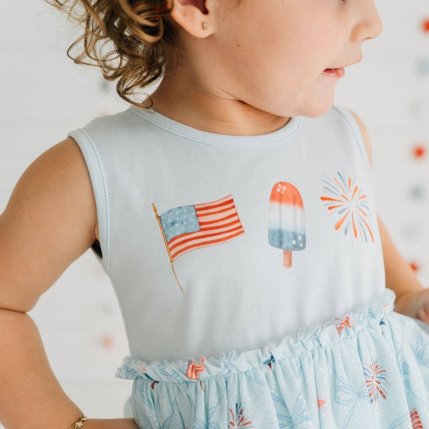 Patriotic Trellis Tank Tutu Dress - Fourth of July - Kids