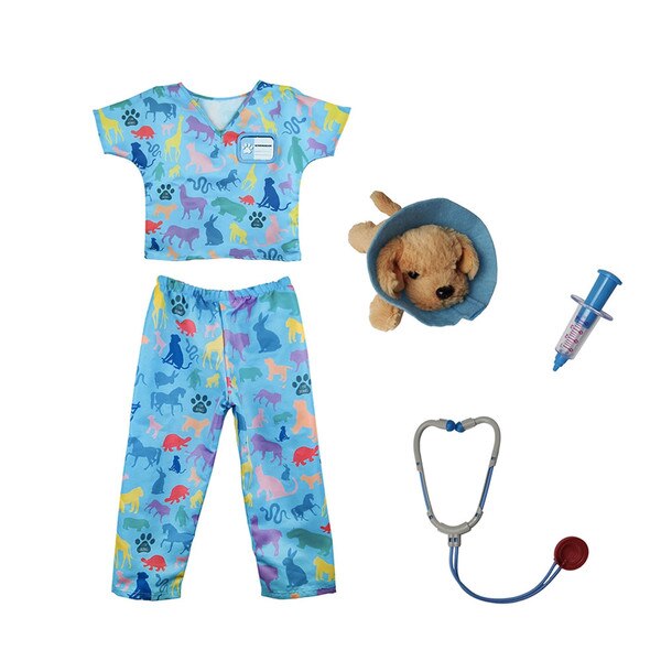 81685 Veterinarian Set, Includes 7 Accessories, Blue, Size 5-6