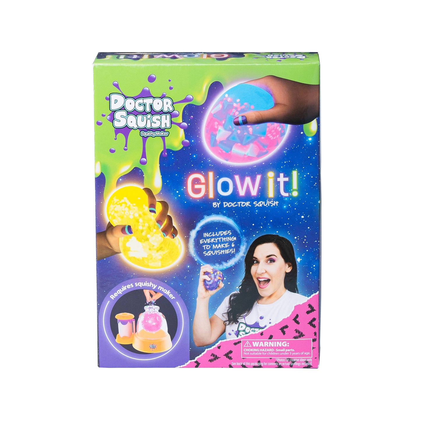 Doctor Squish Squishy Pack Refill, Glow-It Edition