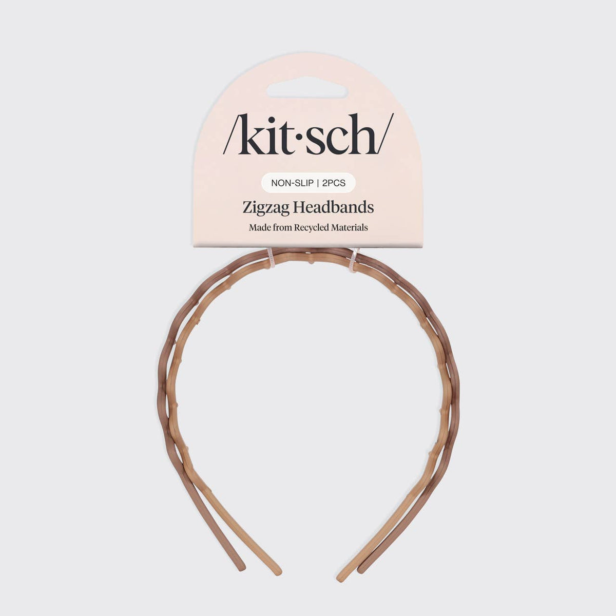 Recycled Plastic Zig Zag Headband 2pc - Neutral