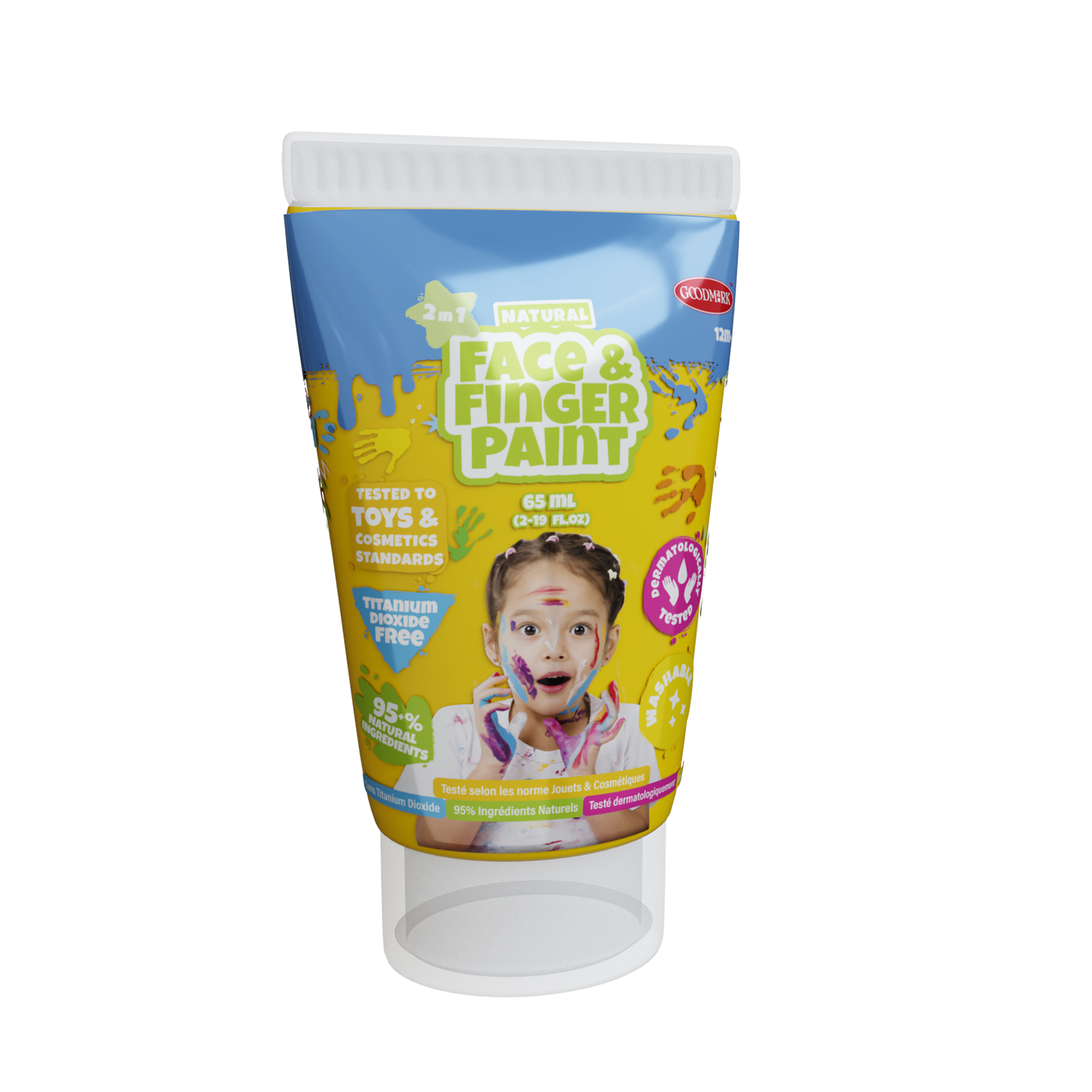 2.3oz Natural Face & Finger Paint 2-Pack Assortment