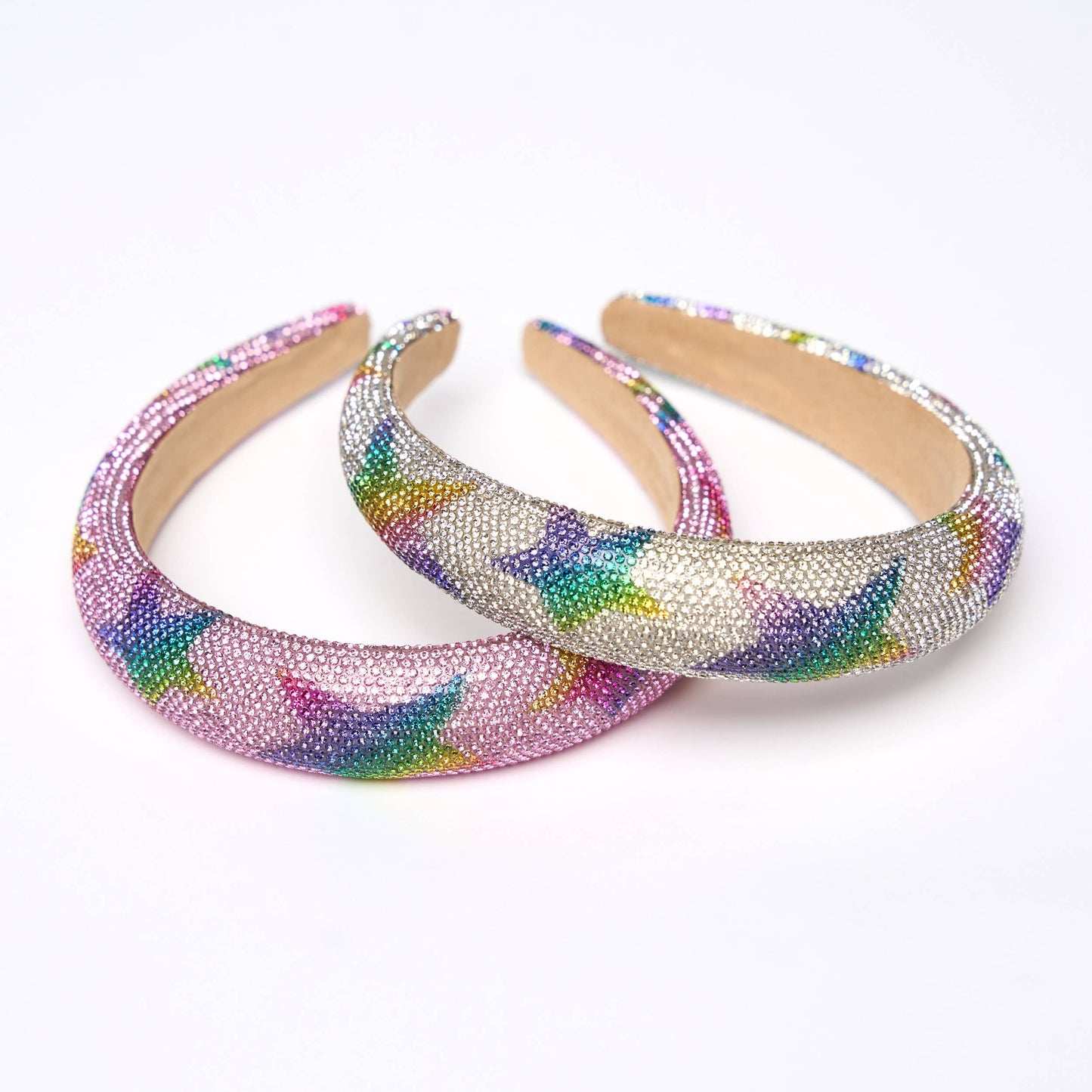 Girls Rhinestone Rainbow Star Headband