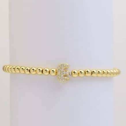 Gold Beaded Initial Bracelets Perfect for Christmas !!
