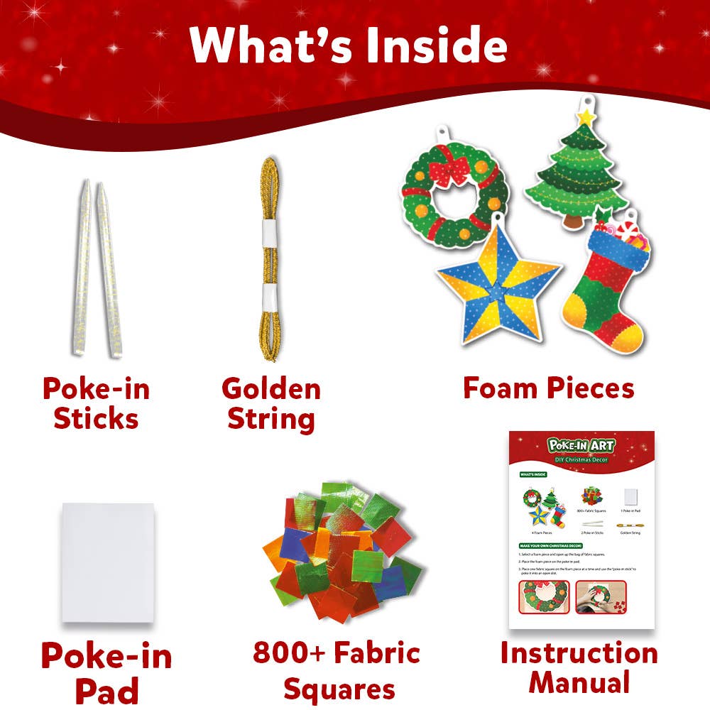 Poke In Art DIY Christmas Decor Holiday Craft for Kids