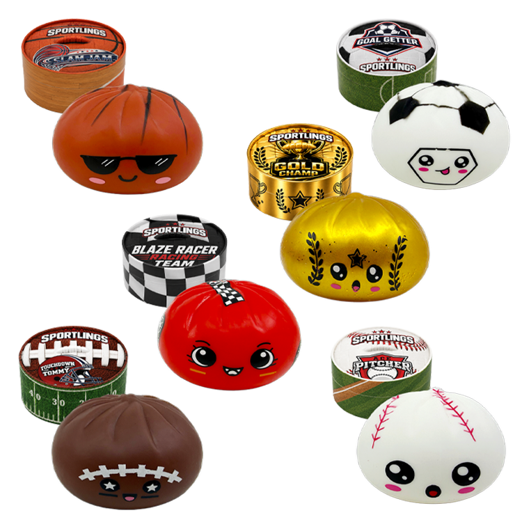 Fun Doh Sports Dumpling Squishy Fidget Toy - 12/Display