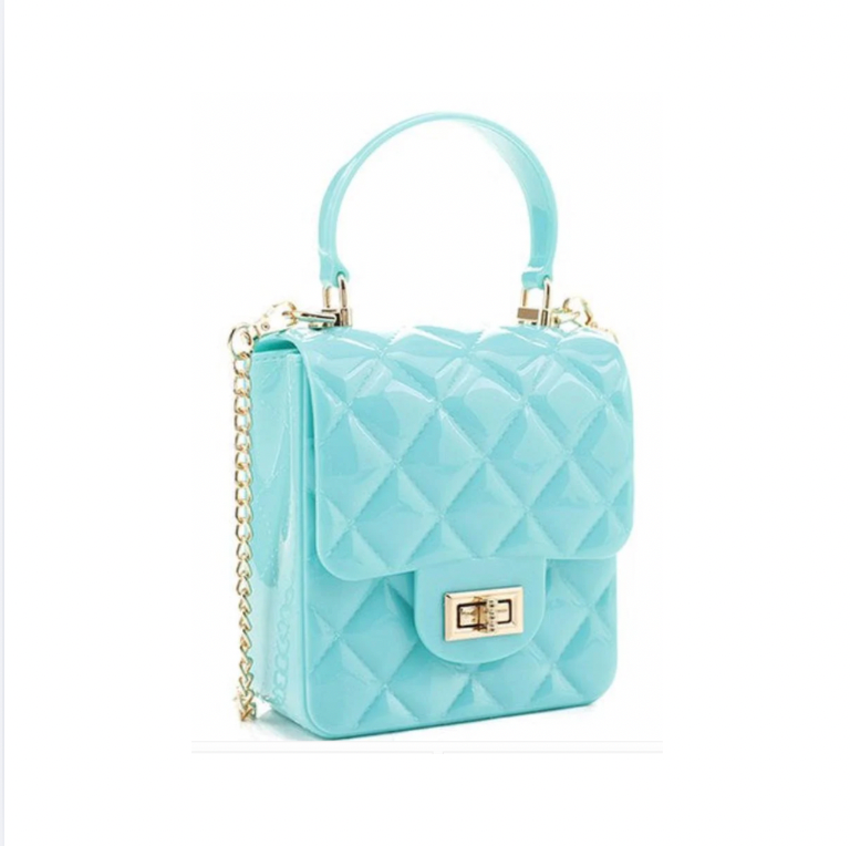Mini Quilted Jelly Purse Crossbody Gold Chain Bag Handbag