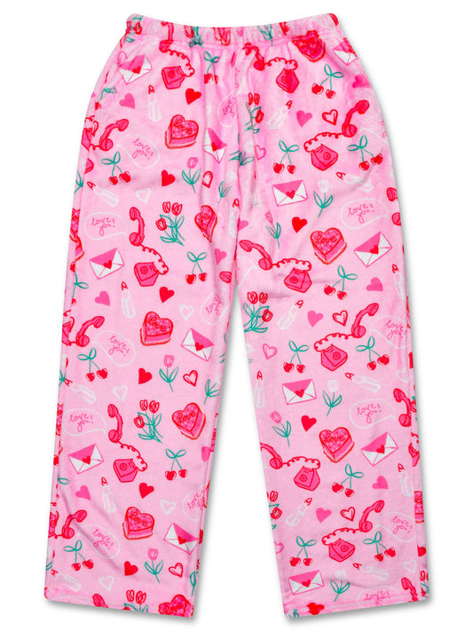 Love Doodles Plush Pants (X-Small (4-6))