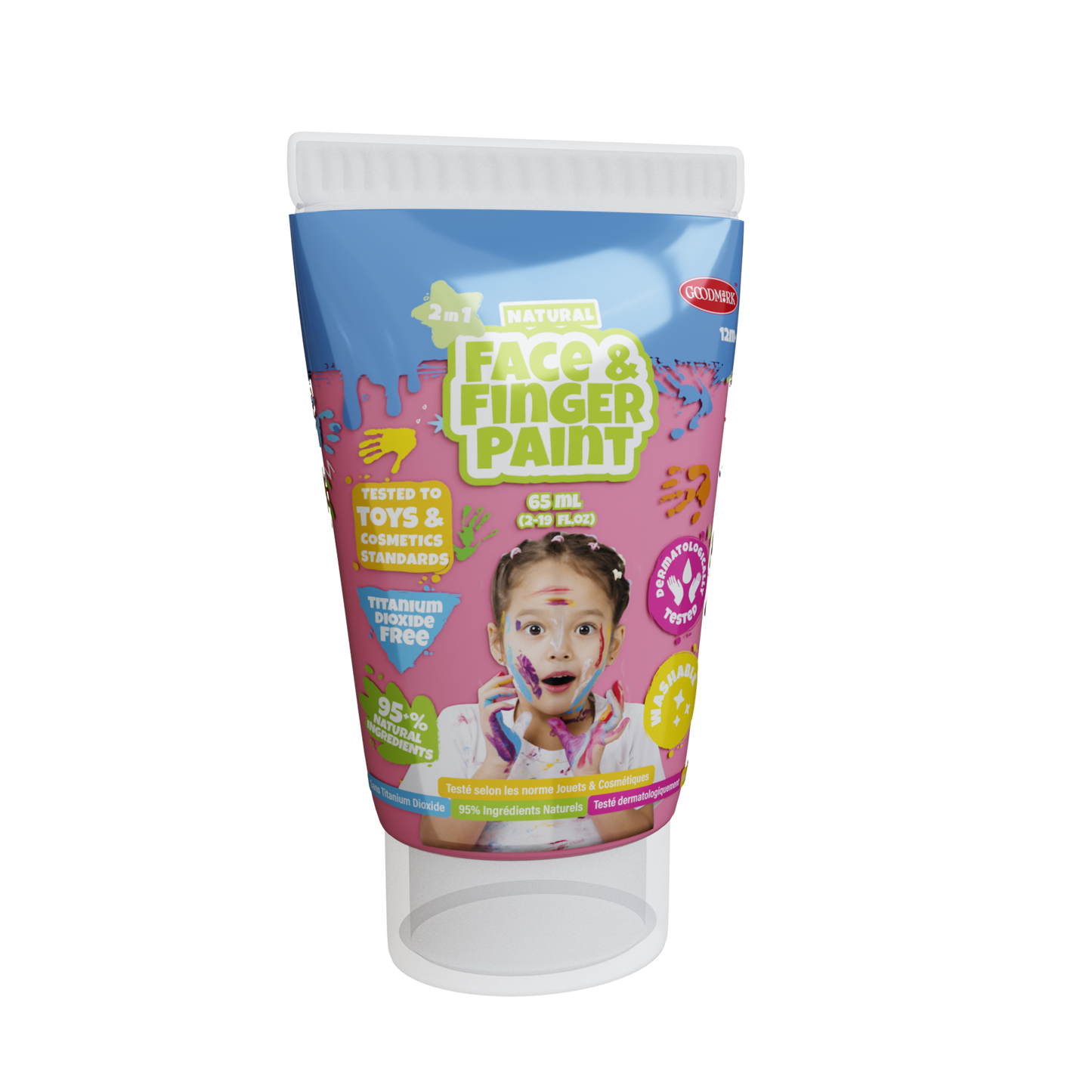 2.3oz Natural Face & Finger Paint 2-Pack Assortment