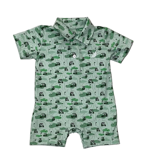 Banks - Performance Dog Golf Print Polo Romper 173