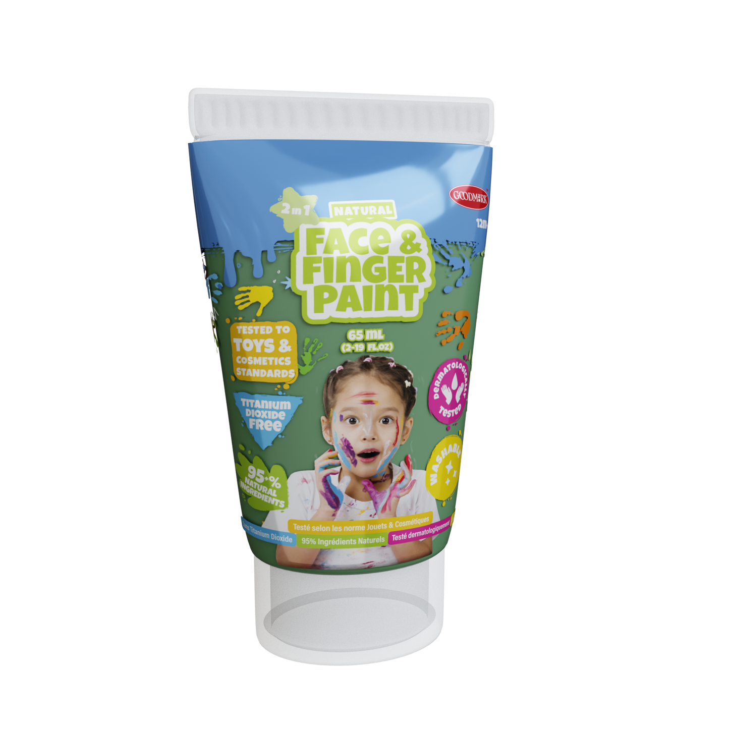 2.3oz Natural Face & Finger Paint 2-Pack Assortment